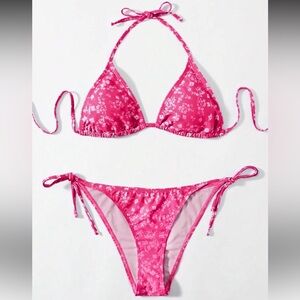 Pink Floral Bikini Set NWOT